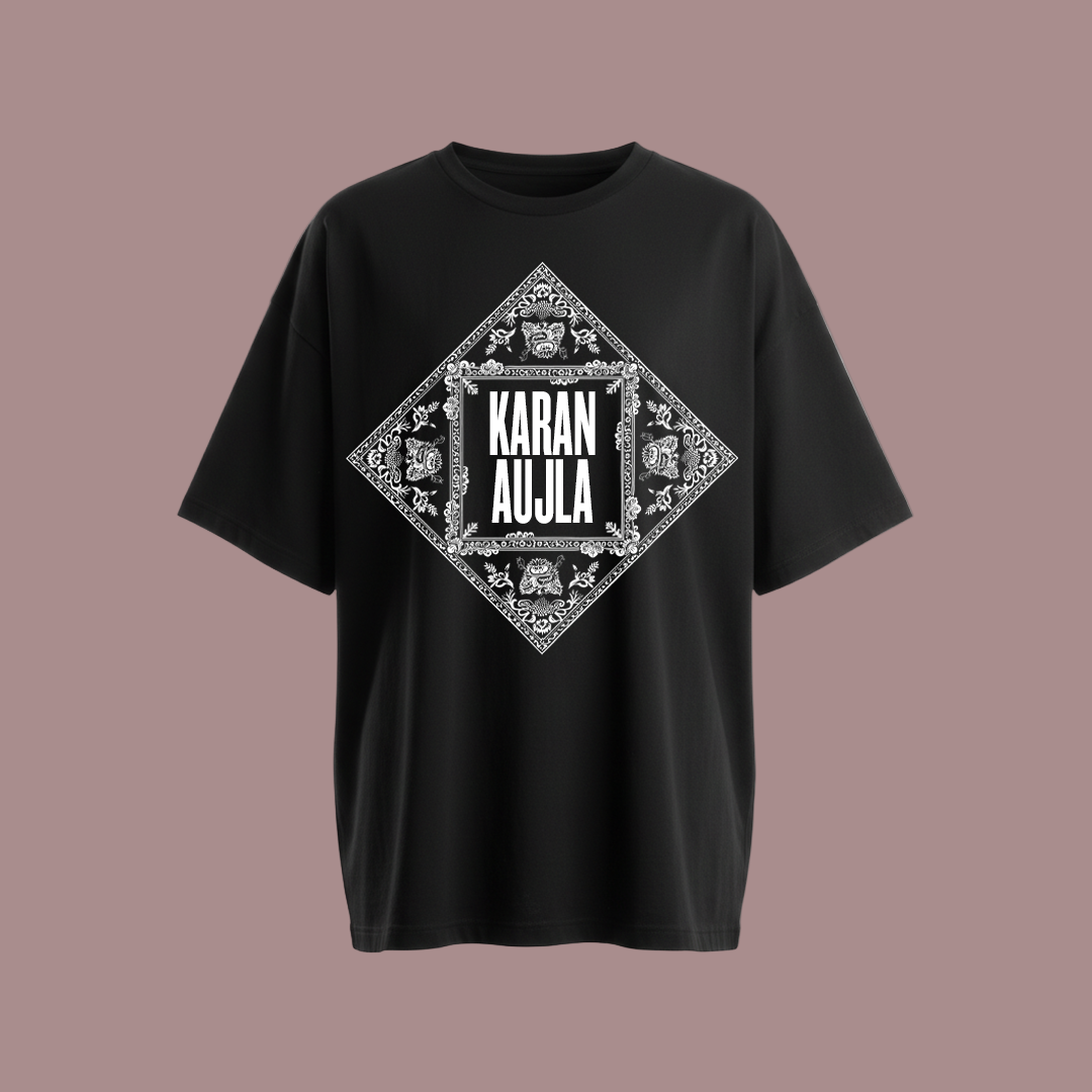 Karan Aujla – Black & White Bandana Tees